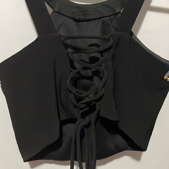 Two piece Dress with tulle skirt and adjustable back top - Picture 3 of 5